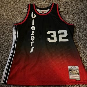 Mitchell & Ness Red and Black Basketball Jersey